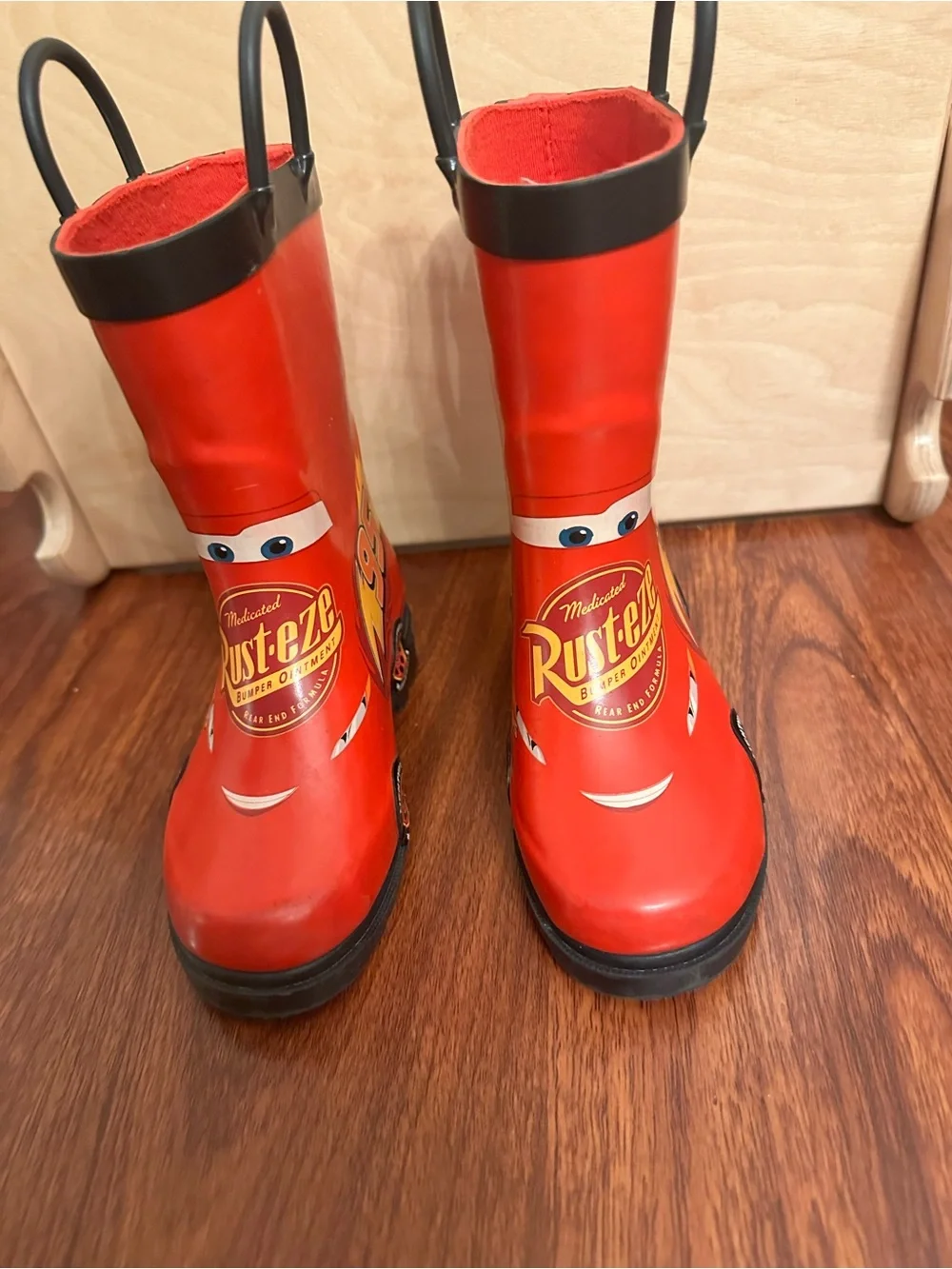 Disney Lightning McQueen Red Kids Rain Boots